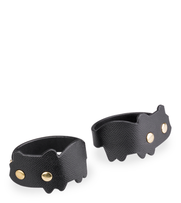 Bracelets de poignets BDSM en similicuir chat – Image 3