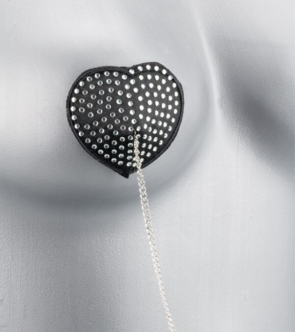 Nippies cœur strass et chaine en métal – Image 5
