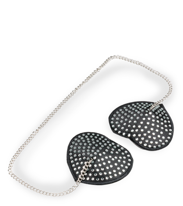 Nippies cœur strass et chaine en métal – Image 3