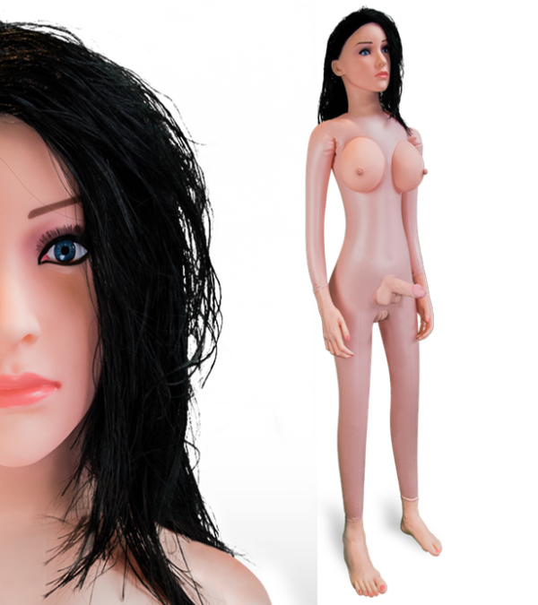 Poupée gonflable transexuelle seins vagin pénis anus Andréa – Image 11